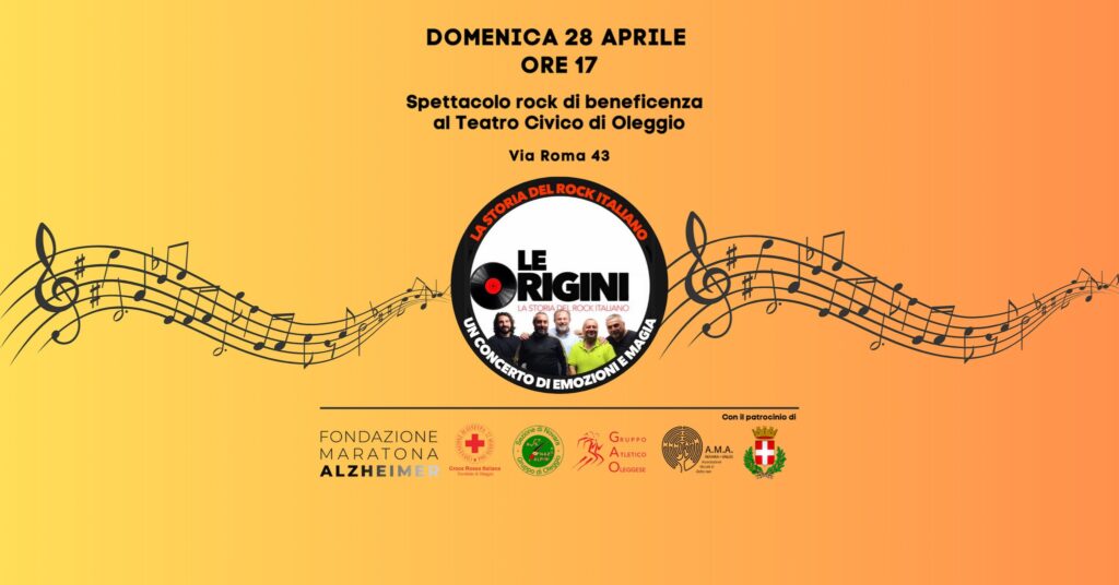 SPETTACOLO ROCK DI BENEFICENZA – OLEGGIO (NO) – DOMENICA 28 APRILE 2024